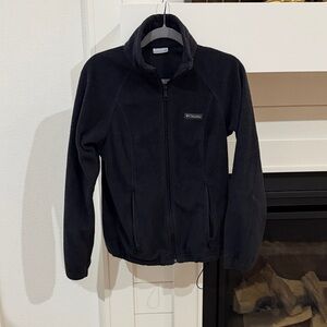 Columbia Black Full-Zip Fleece Jacket with Stand Collar